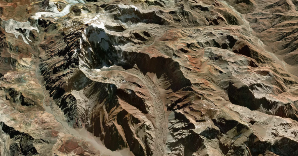 fig. 1 De hoogste berg in de Andes, de Aconcagua, is 6.920 meter hoog en ligt in Argentinië.