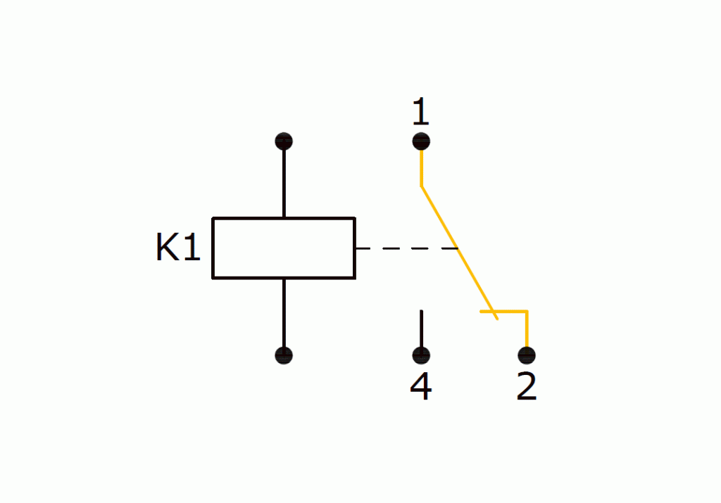 symbolische weergave van een relais