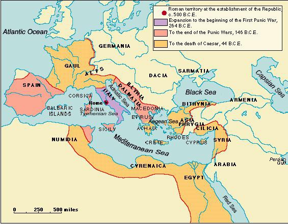 De expansie van het Romeinse Rijk
