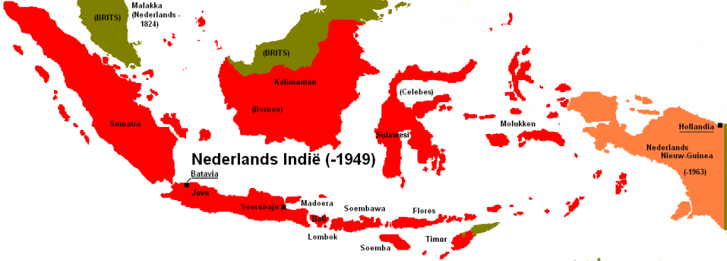 Map van Nederlands-Indië en omgeving, 2006, maker onbekend