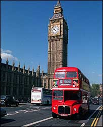 The bus at the Big Ben