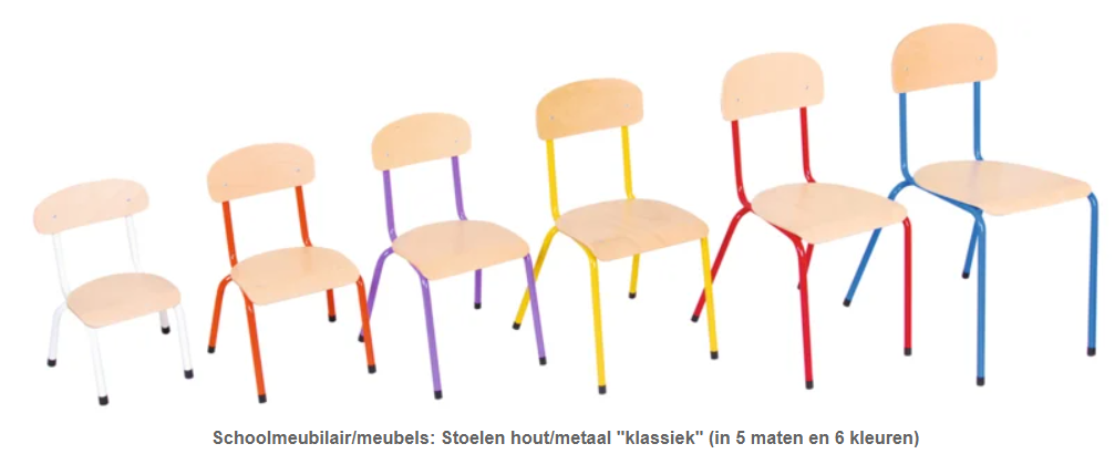 verschillende maten stoelen