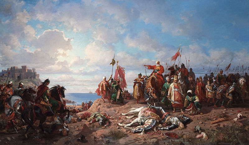 De Dood van Koning Wladislaus II van Polen, Hongarije en Croatië bij de slag om Varna.