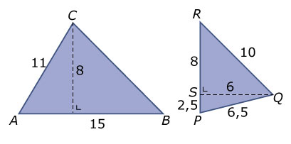 De afmetingen zijn in cm, © Math4All