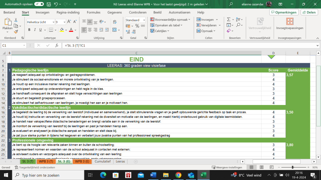 Eind ingevuld door Elianne