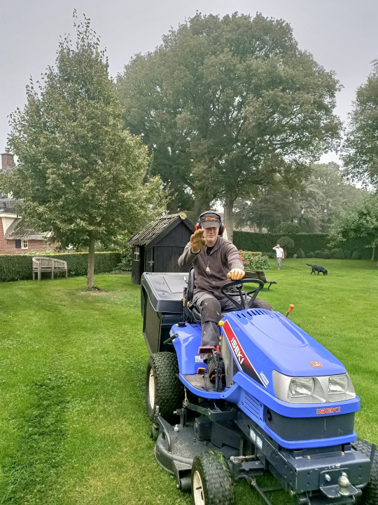 Maaien met een cirkelmaaier