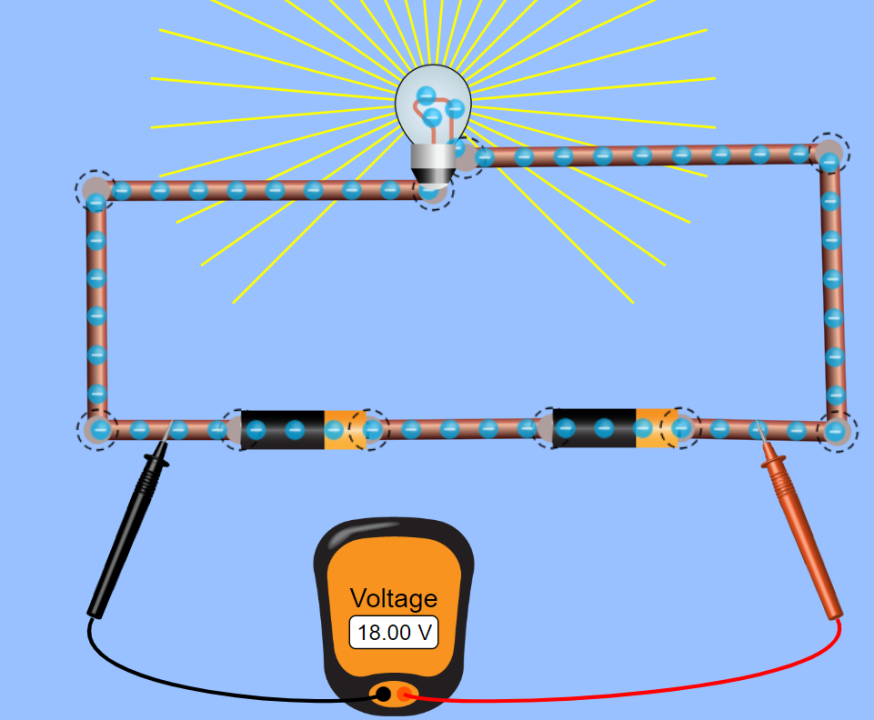 Activiteit 2: spanning van twee batterijen is serie