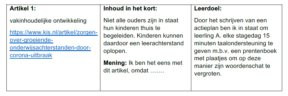 Uitwerking opdracht vakliteratuur