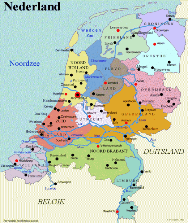 Kaart van Nederland