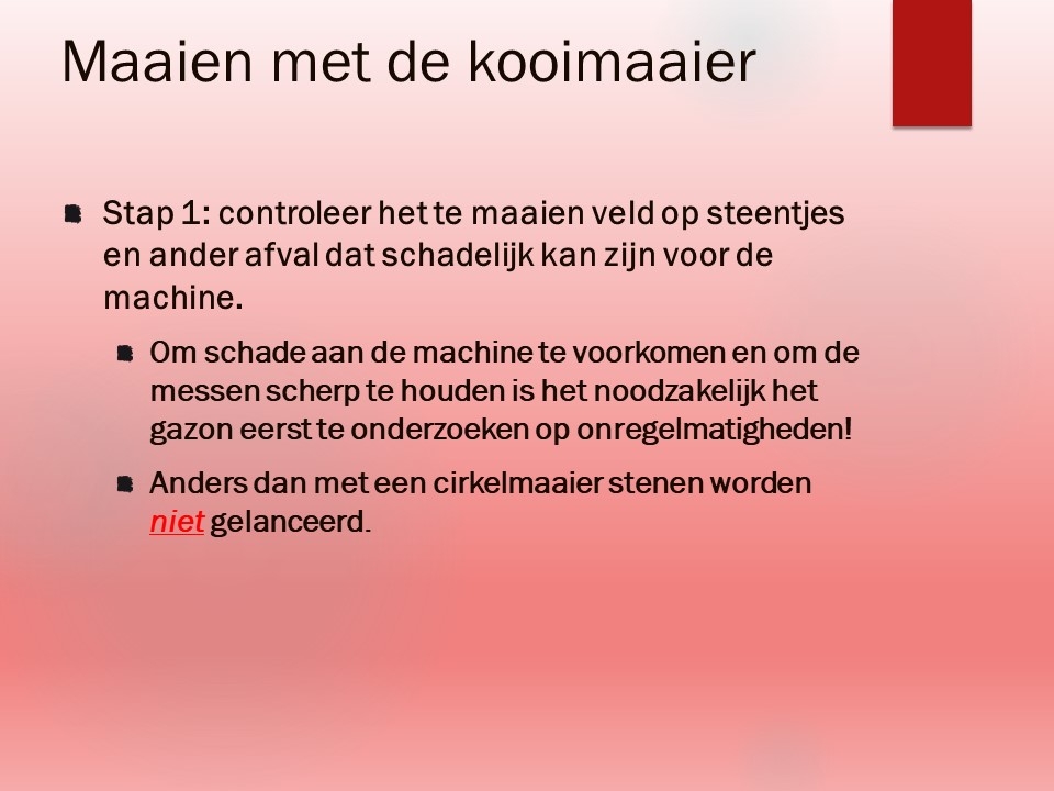 maaien met de kooimaaier