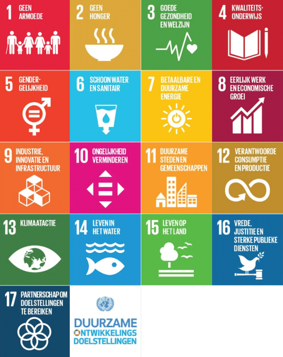 de 17 Duurzame Ontwikkelingsdoelstellingen.