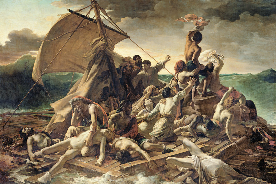 Gericault: het vlot van de Madusa, 1819