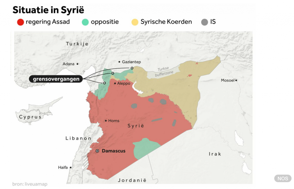 Bron 2: Situatie in Syrië op de kaart 