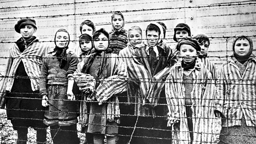 Joodse gevangen in een concentratiekamp