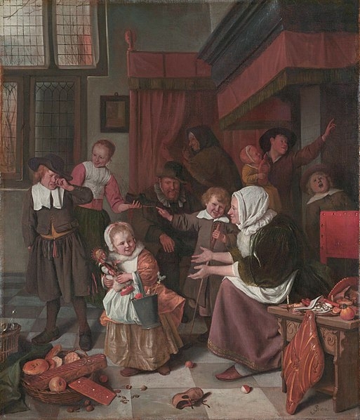 Het sinterklaasfeest in de tijd van Jan Steen (1663-1665)