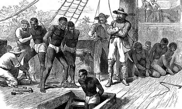 Hardnekkigheid van blanke mannen tegenover de slaven