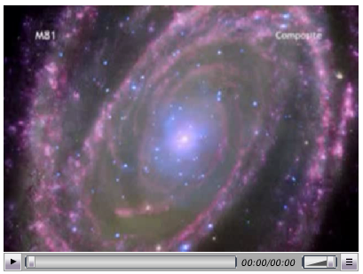 Het sterrenstelsen M81 in verschillende golflengten