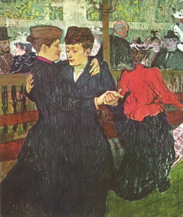 Henri de Toulouse-Lautrec: Deux femmes dansant au Moulin-Rouge, 1892
