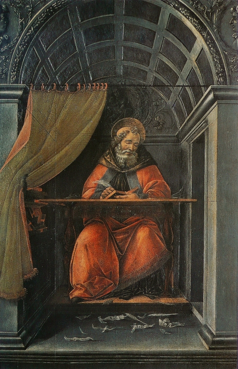 Augustinus aan het schrijven