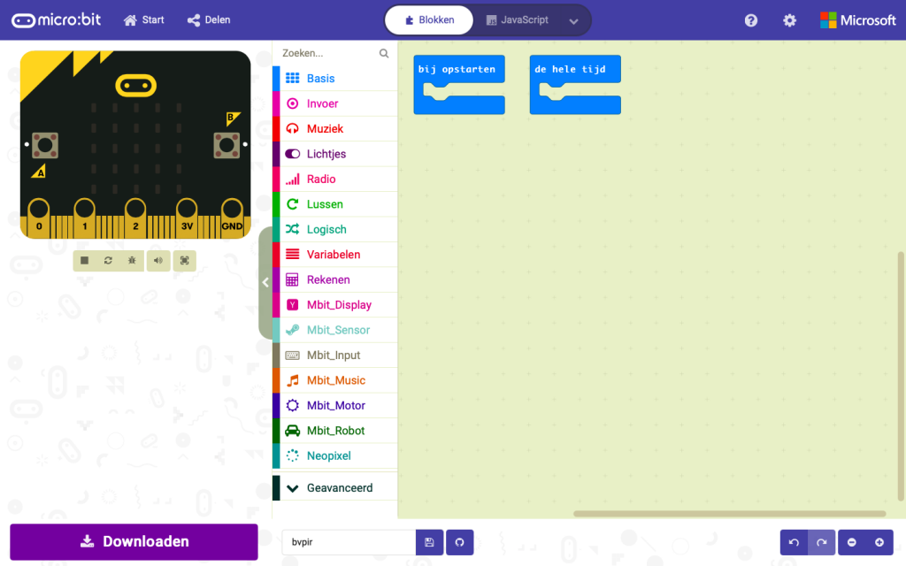 Uitbreiding Makecode