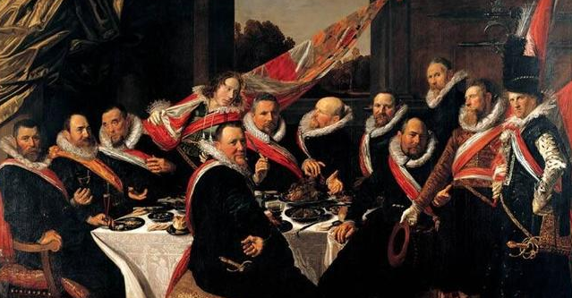 Frans Hals: Feestmaal van de officieren van de St. Jorisschutterij. 1616