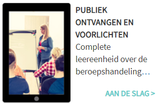 Werk het boekje "Publiek ontvangen en voorlichten" door maak en lever de eindtoets van dit boekje in.