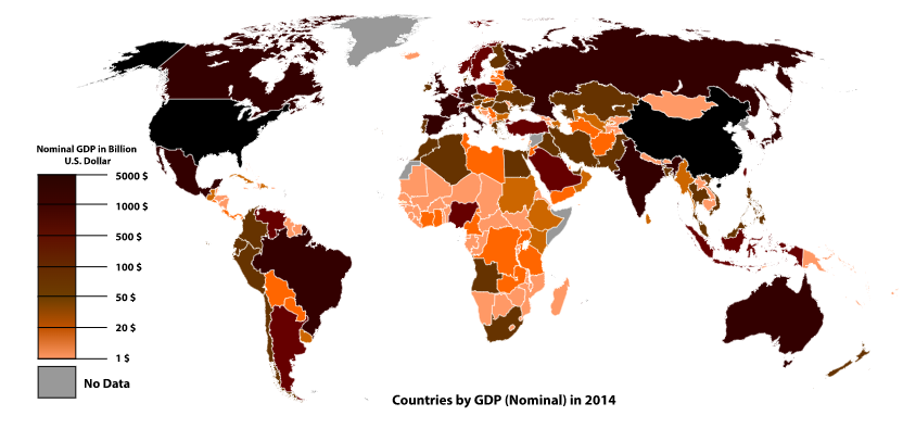 BBP per land van de wereld (2014)