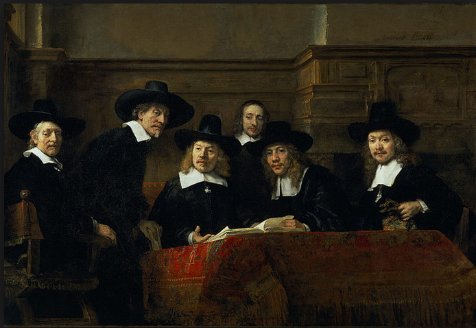 Rembrandt: De staalmeesters; 1661