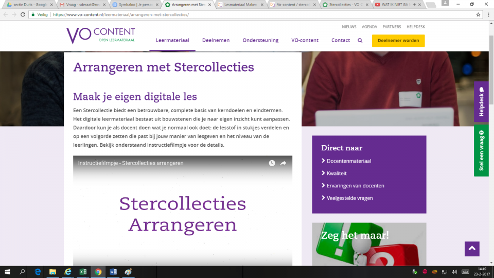 arrangeren met stercollecties