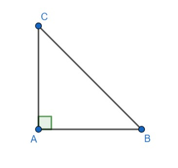 Gelijkbenige rechthoekige driehoek gemaakt in GeoGebra