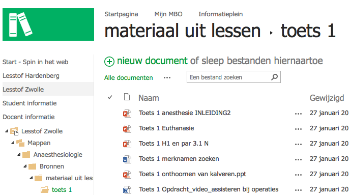 De uitwerking van de opdracht " anesthetica" kan je verwachten op de hierboven aangeduide locatie.