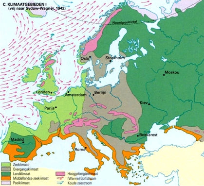 Klimaatgebieden in Europa