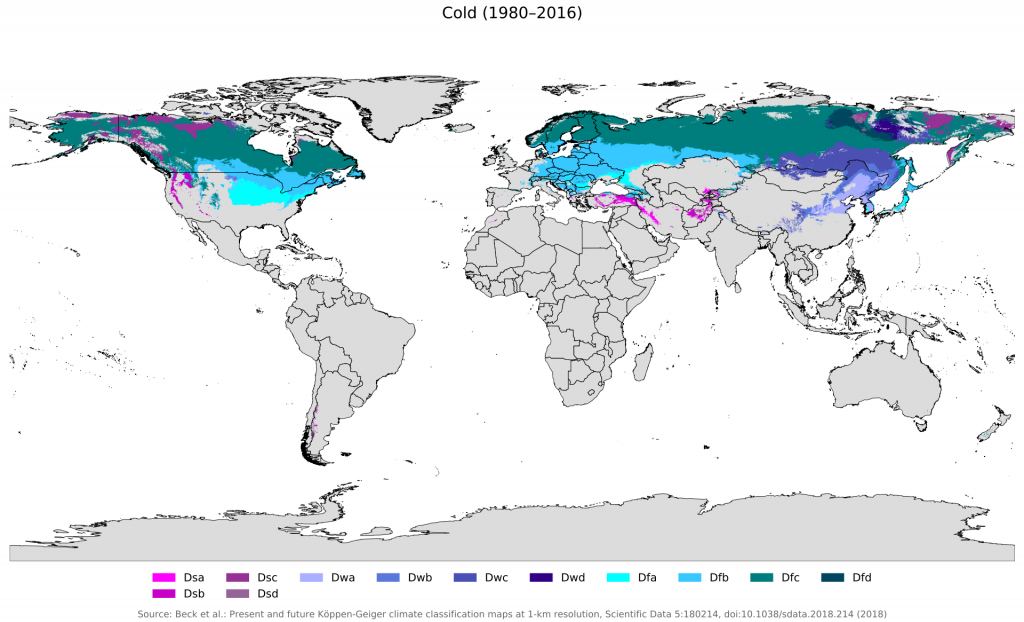 Landklimaat. Afbeelding door Beck, H.E.