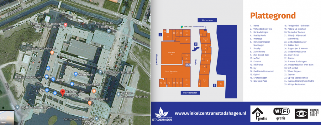 Kaart/Plattegrond Stadshagen