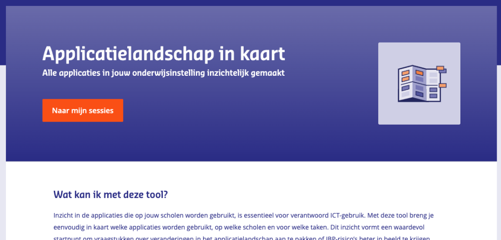 Indien je bent ingelogd zie je de knop Naar mijn sessies