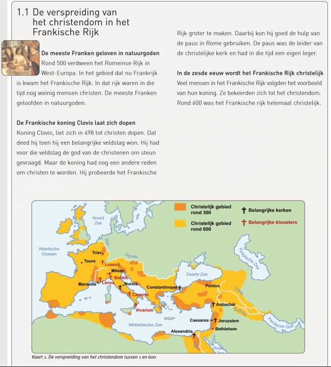 1.1 De verspreiding van het christendom in het Frankische Rijk
