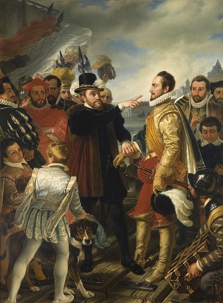 Willem van Oranje en koning Filips II