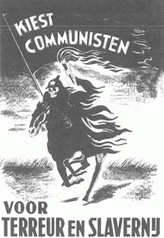 Anti- communisme propaganda poster uit Nederland.