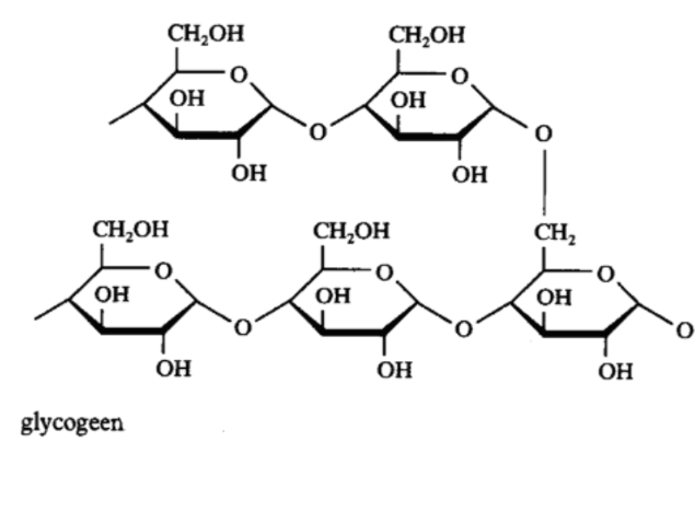 Figuur 1.2 formule van glycogeen