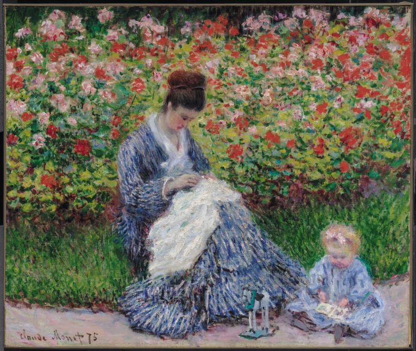 Afbeelding 1. Claude Monet, Camille Monet en een kind (1875)