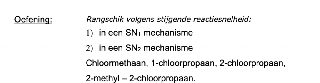 SN1 en SN2 bij halogeenalkanen