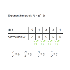 Exponentieel verband in tabel