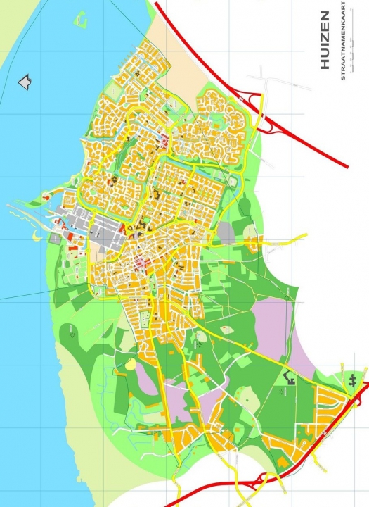 Plattegrond van Huizen - nu