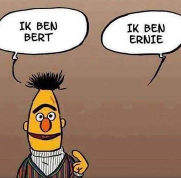 Is het nu "Ernie" of "er nie", het is maar hoe je het uitspreekt: boodschap?  zender ===>  ontvanger