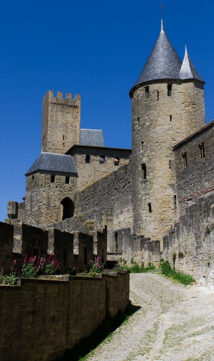 Afbeelding 4: Een kasteel in Carcassonne (Frankrijk).