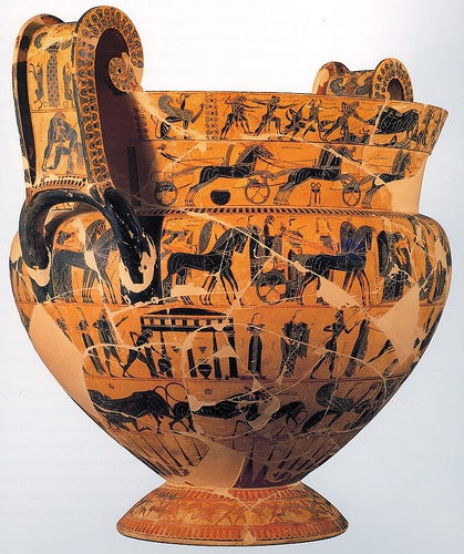 Roerend cultureel erfgoed: Griekse zwartfigurige vaas (Flickr/Ark in time)