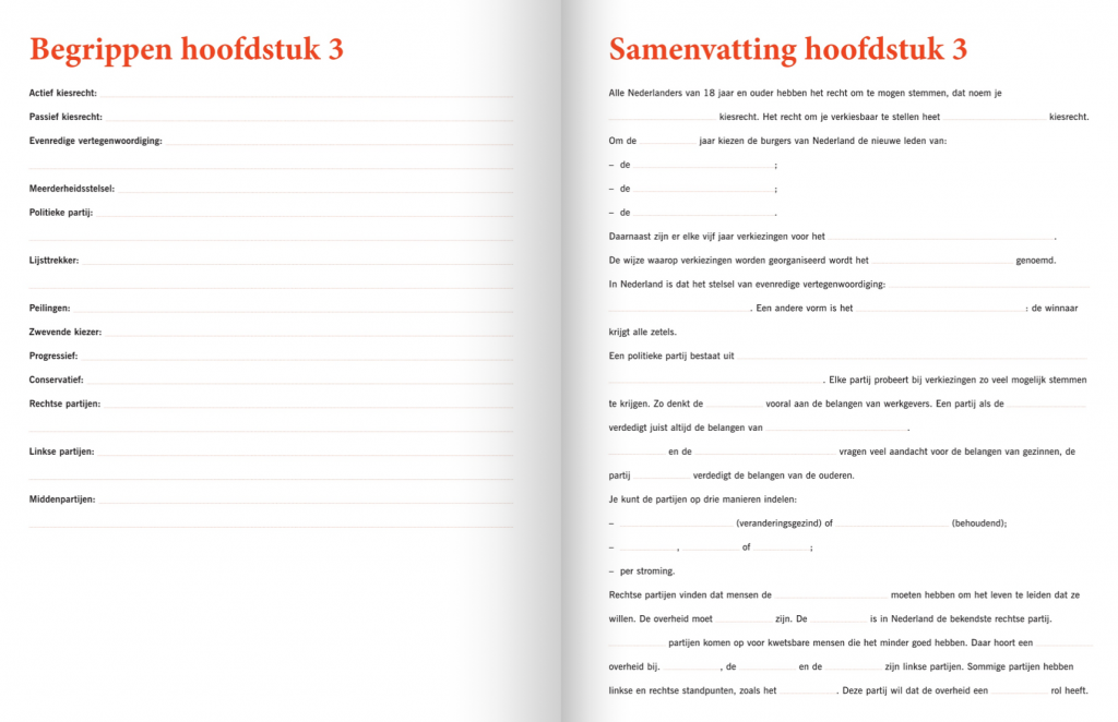 Begrippen en samenvatting oefening