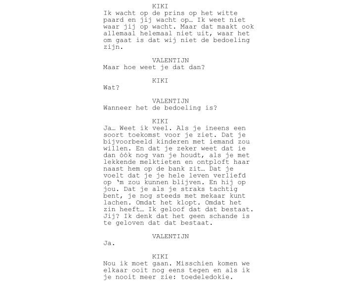 Scenario uit de film "Alles is liefde".