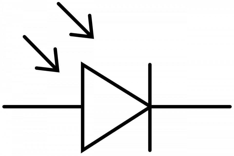 Symbool fotodiode