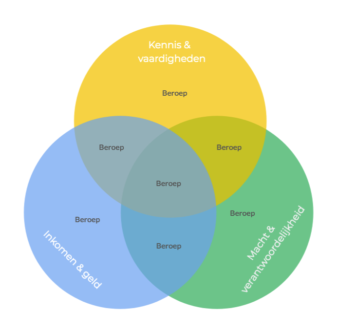 Voorbeelduitwerking beroepen venn-diagram